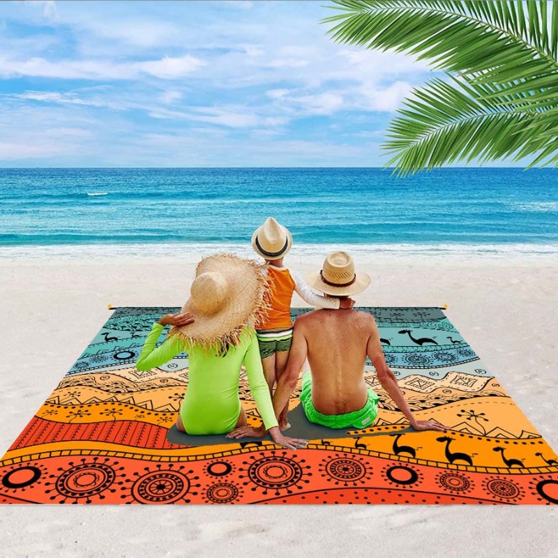 Kids Outdoor Mat Waterproof - Большое пляжное одеяло, водонепроницаемый пескозащитный пляжный