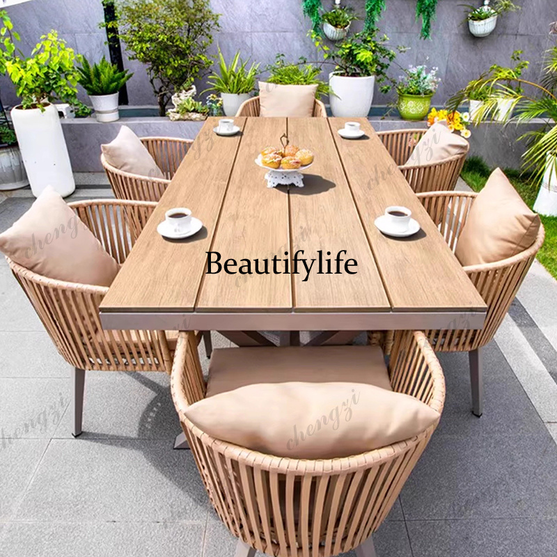 Kids Outdoor Wooden Table - Комплект садовой мебели с обивкой для