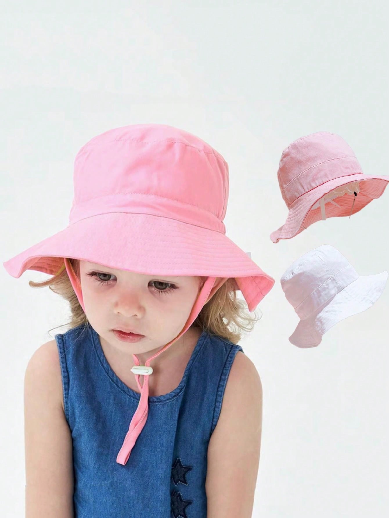 Kids Outdoor Hat - 1 шт. розовая панама с плоским