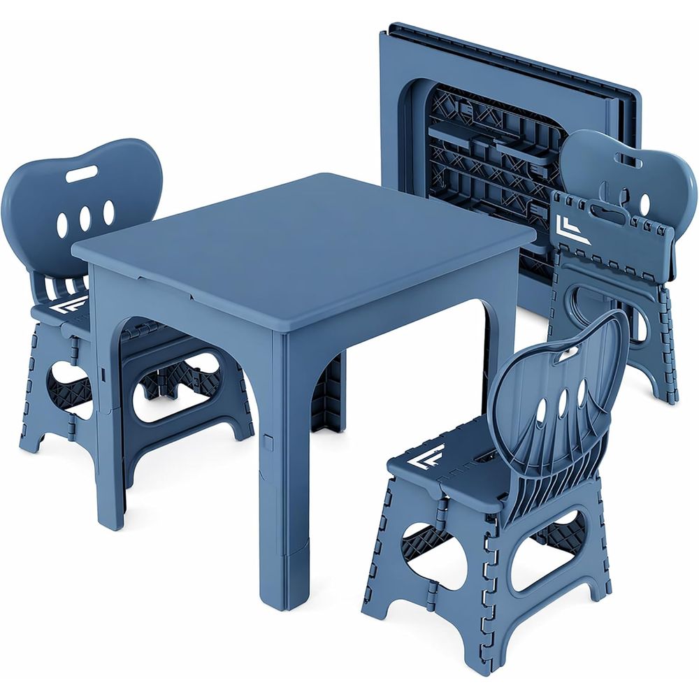 Kids Outdoor Wooden Table - Складной комплект стола и стульев, регулируемый