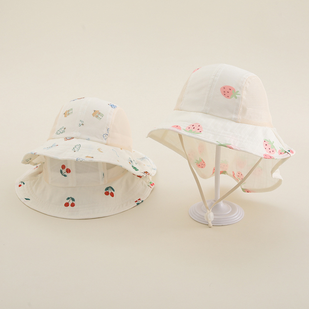 Kids Outdoor Hat - Летняя детская пляжная шляпа-козырек с сеткой