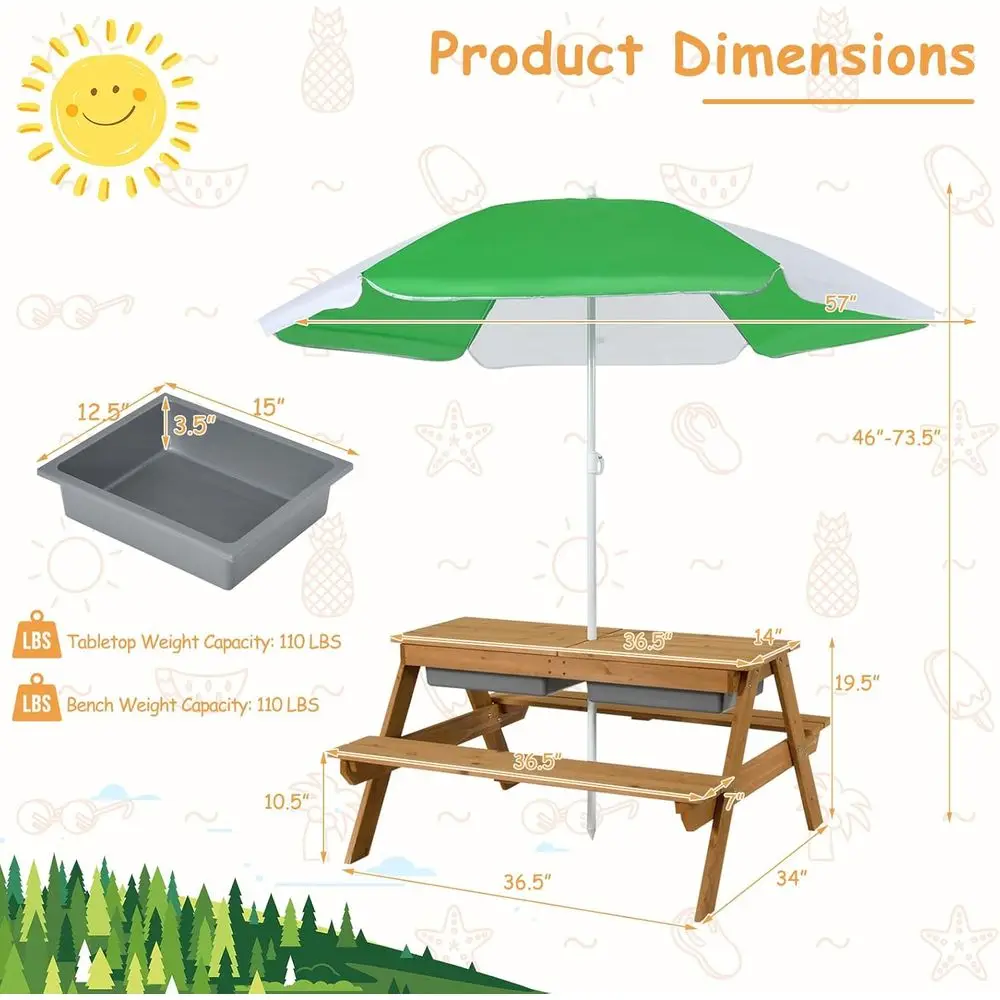 Деревянный столик 4-в-1 для иг – обзор и цена Kids Outdoor Wooden Table