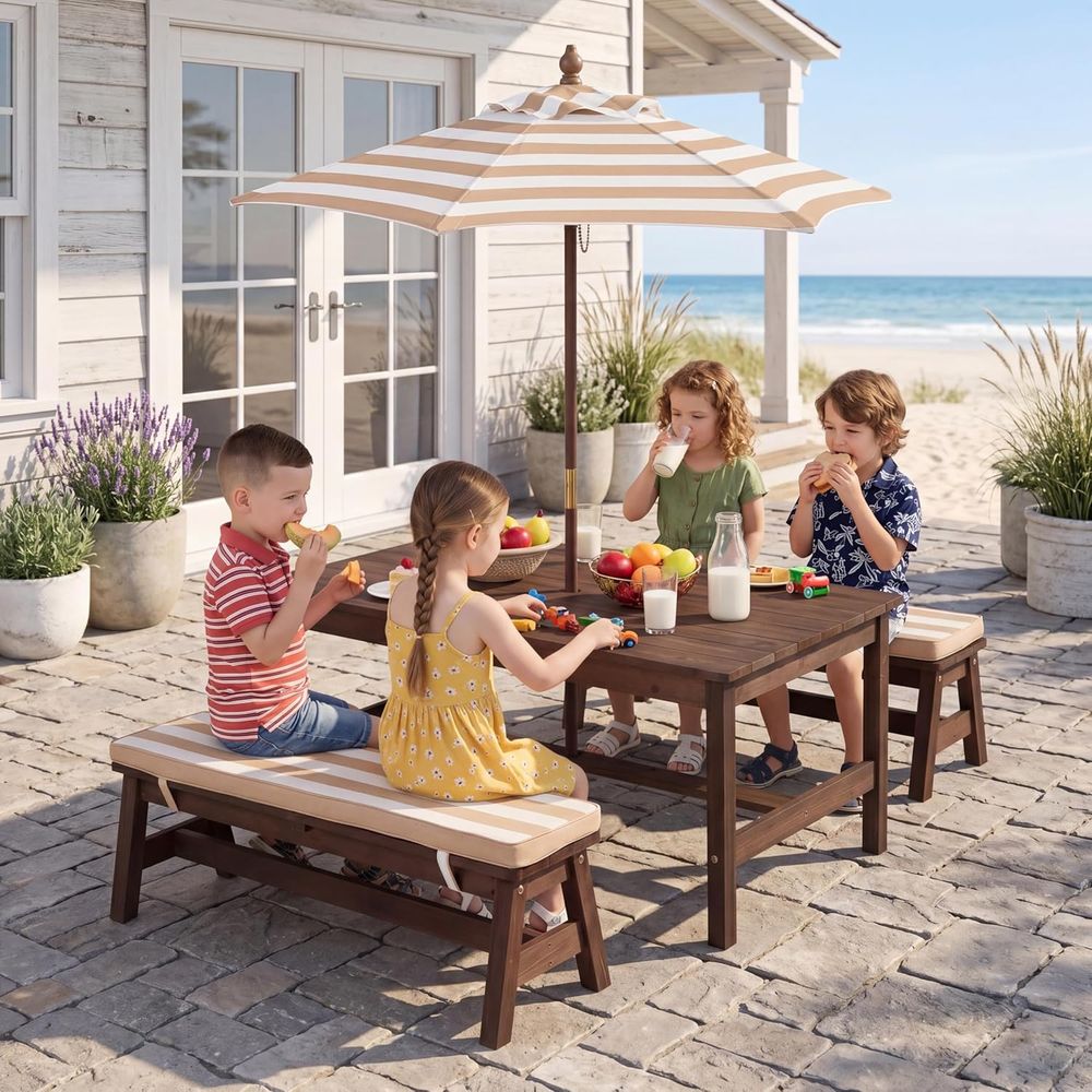 Детский стол для пикника, боль – обзор и цена Kids Outdoor Wooden Table