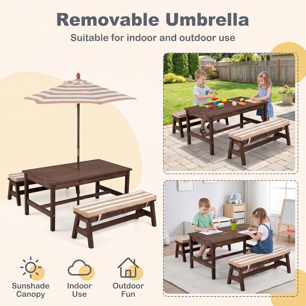 Детский стол для пикника, боль – обзор и цена Kids Outdoor Wooden Table