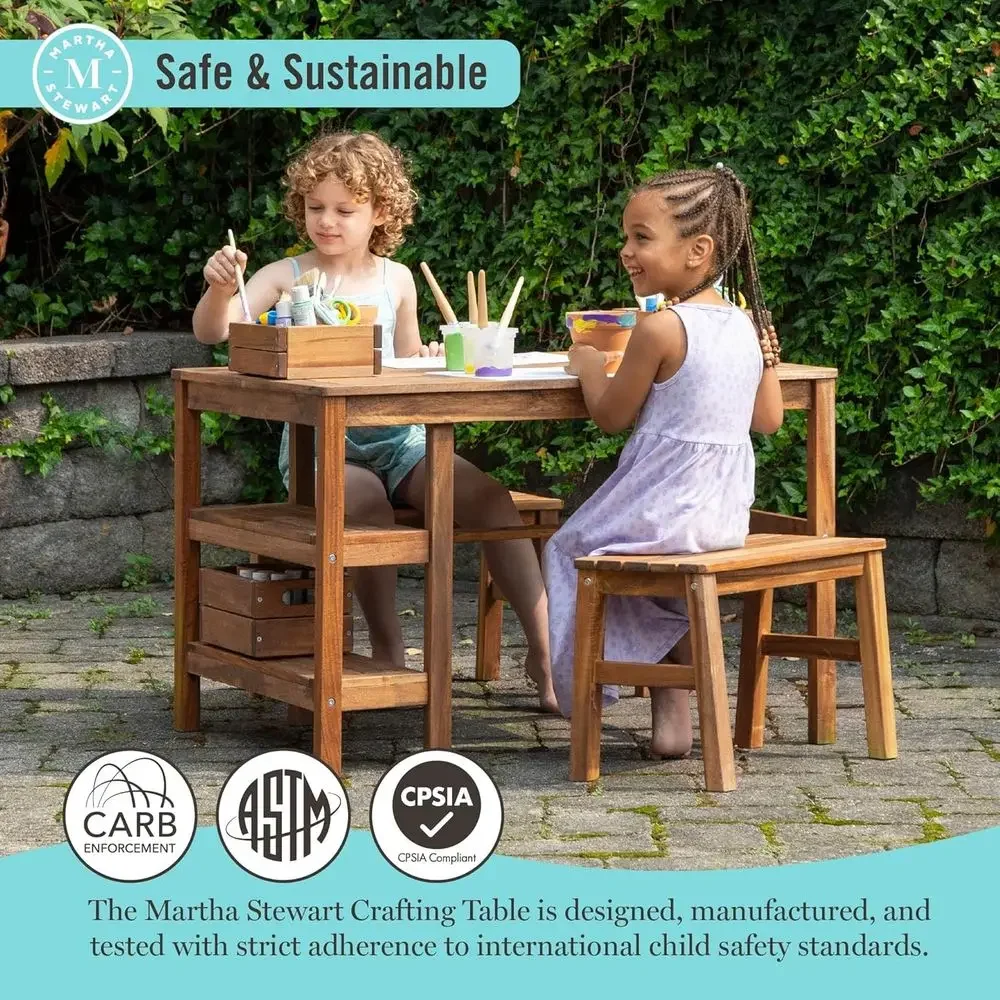 Детский уличный стол-короб и 2 – обзор и цена Kids Outdoor Wooden Table