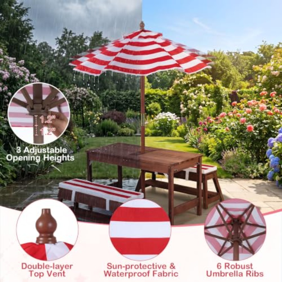 Детский уличный стол для пикни – обзор и цена Kids Outdoor Wooden Table