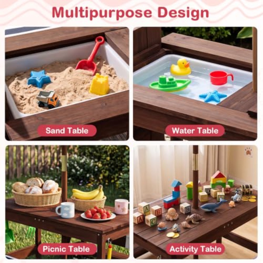 Детский уличный стол для пикни – обзор и цена Kids Outdoor Wooden Table