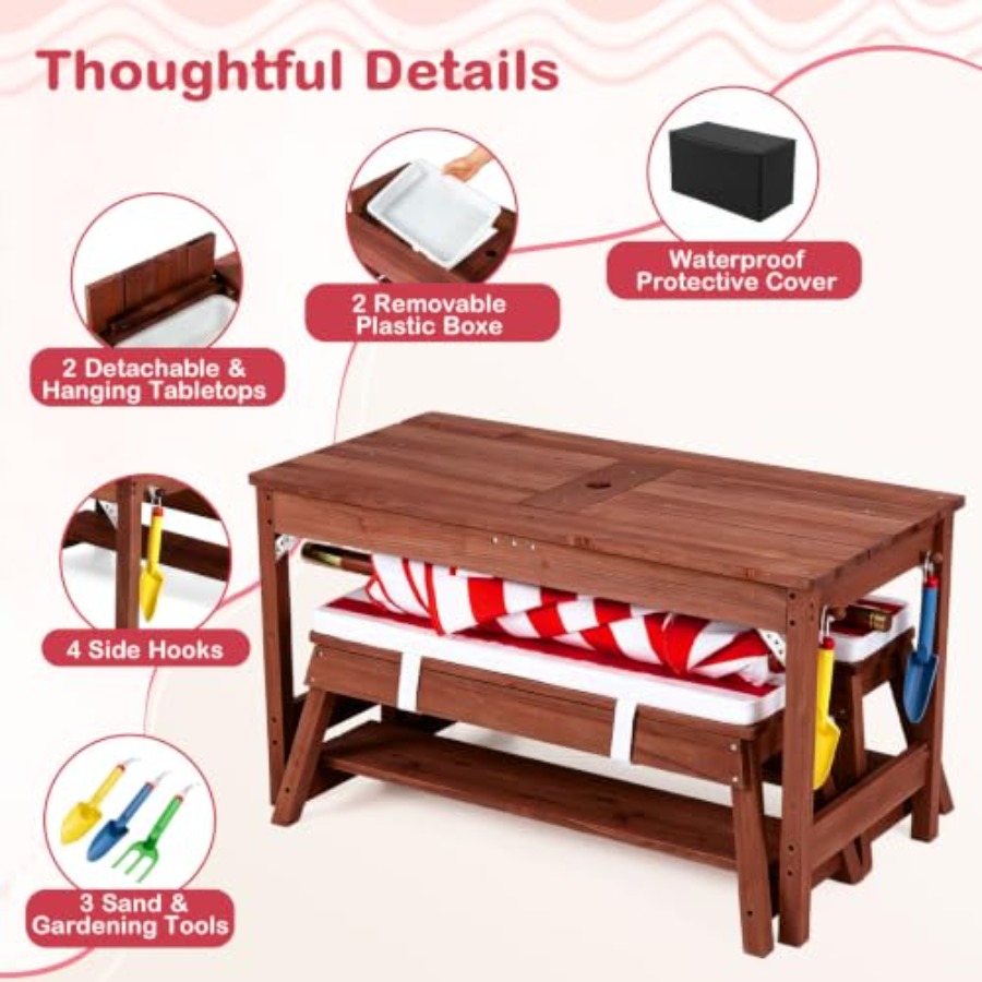 Детский уличный стол для пикни – обзор и цена Kids Outdoor Wooden Table