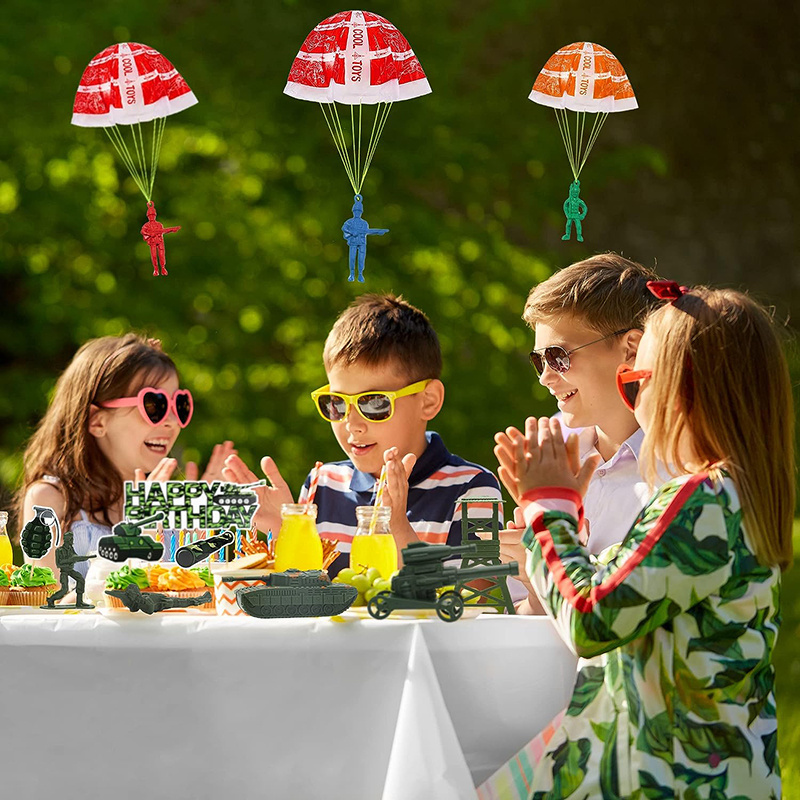 10/100 шт. парашютные игрушки  – обзор и цена Kids Unique Outdoor Toys